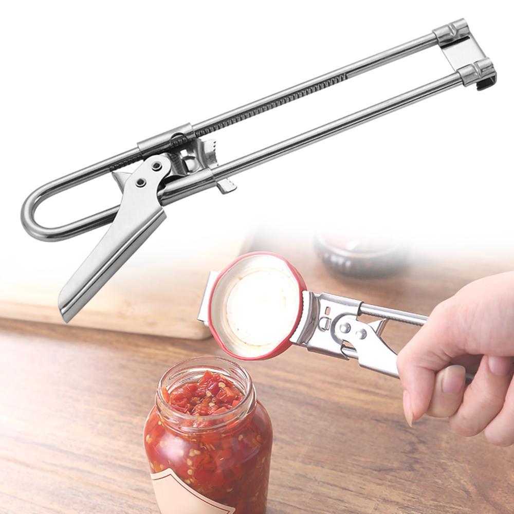 Adjustable Multifunctional Stainless Steel Can Opener Beer Bottle Opener  Manual Jar Lid Opener Gripper Kitchen Accessories Tools
